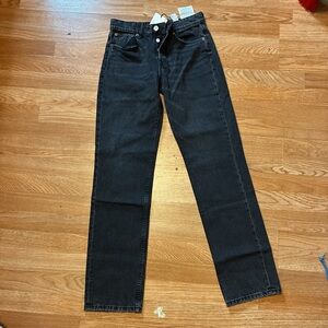 Zara Women's Straight Leg Black Jeans